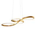 Suspension Infini — Ruban Doré Sculptural
