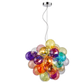 Chandelier Bulles — Verre Soufflé Multicolore