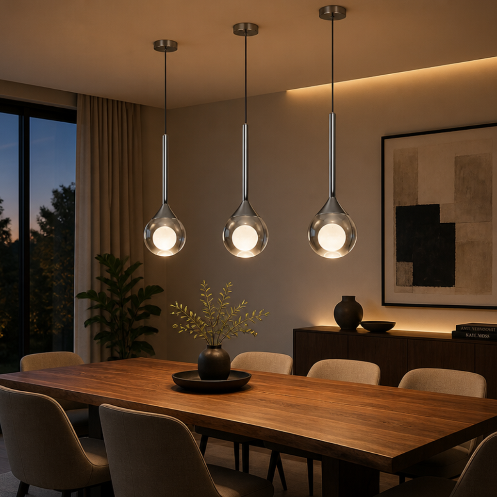 Suspension Lune — Collection Argentée