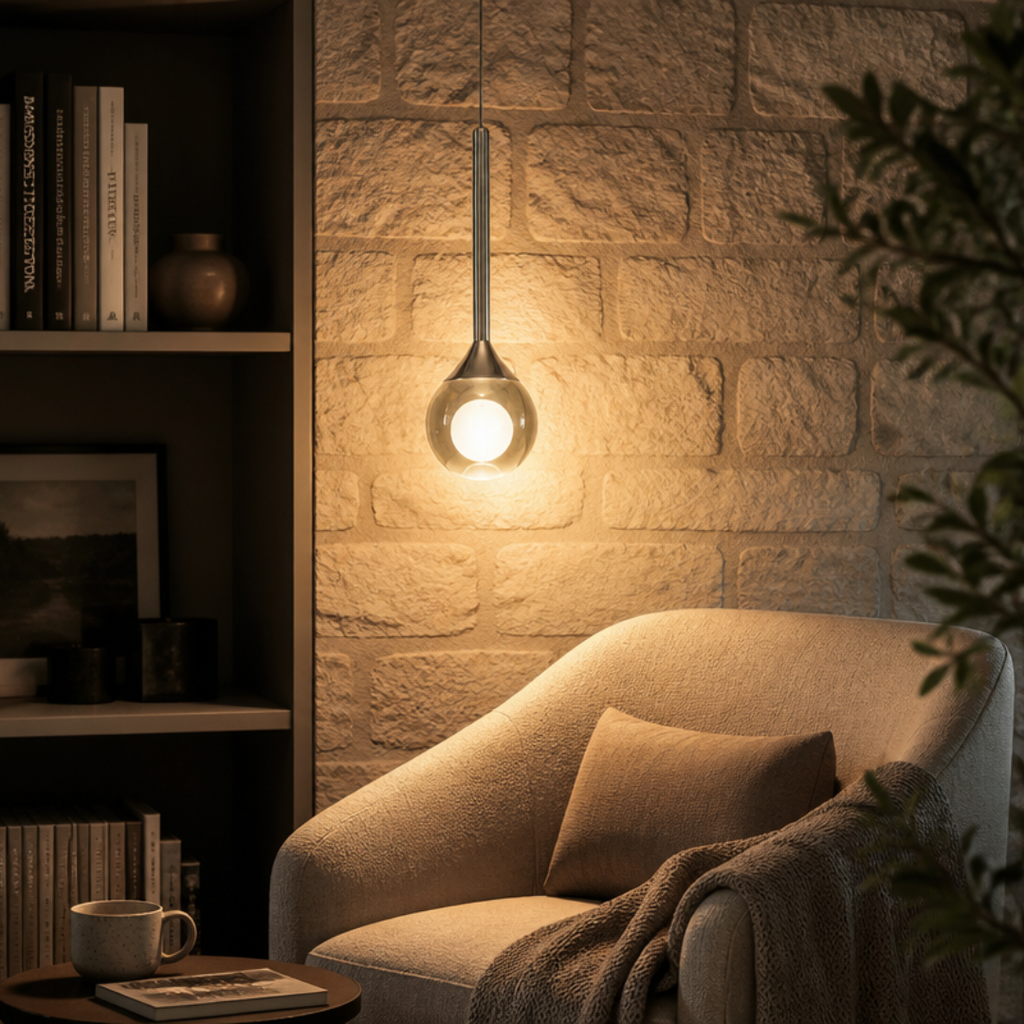 Suspension Lune — Collection Argentée