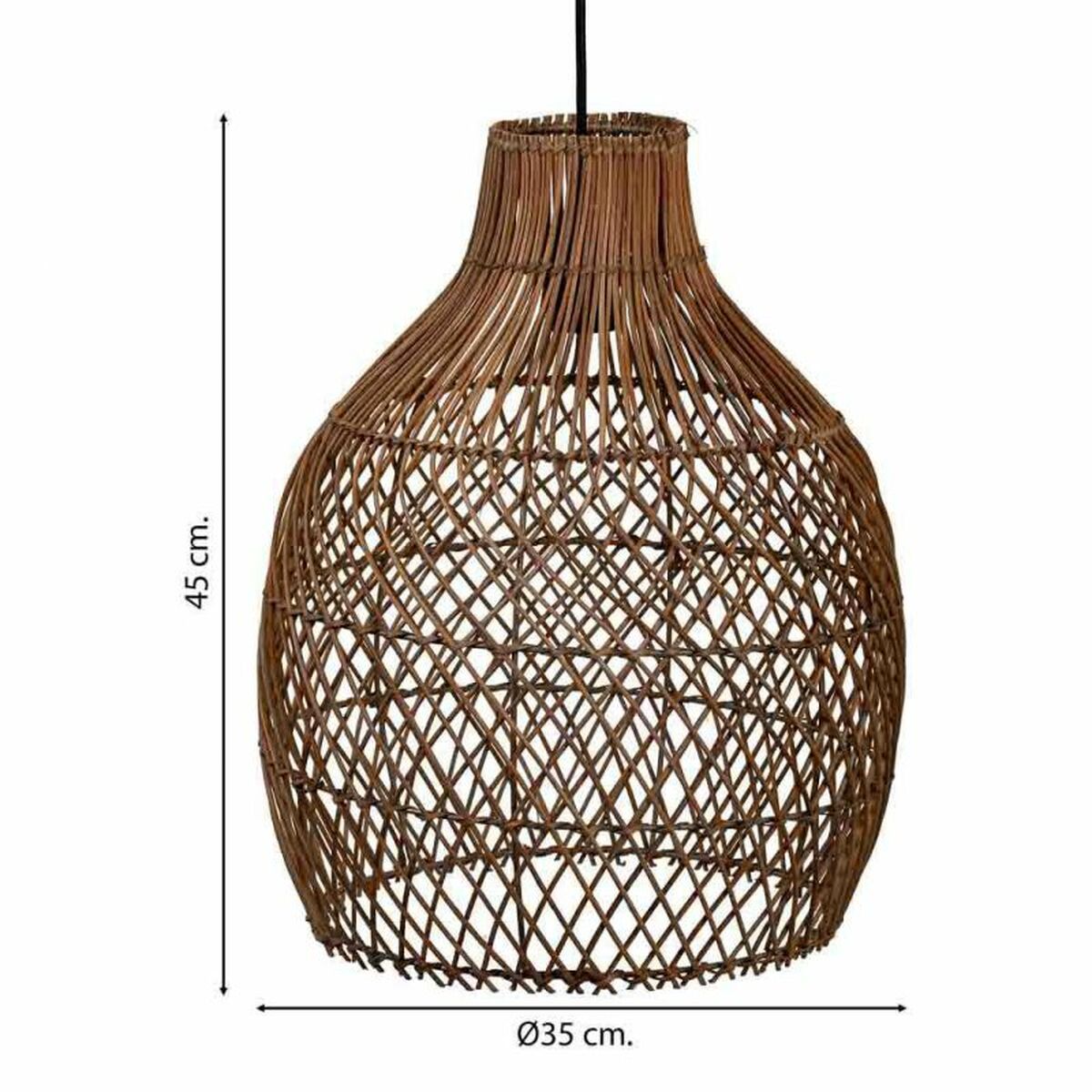 Suspension Rotin Tressé – Cloche Artisanale Naturelle