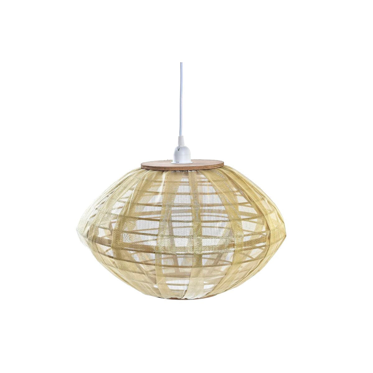 Suspension Bambou Ovale – Doré & Naturel