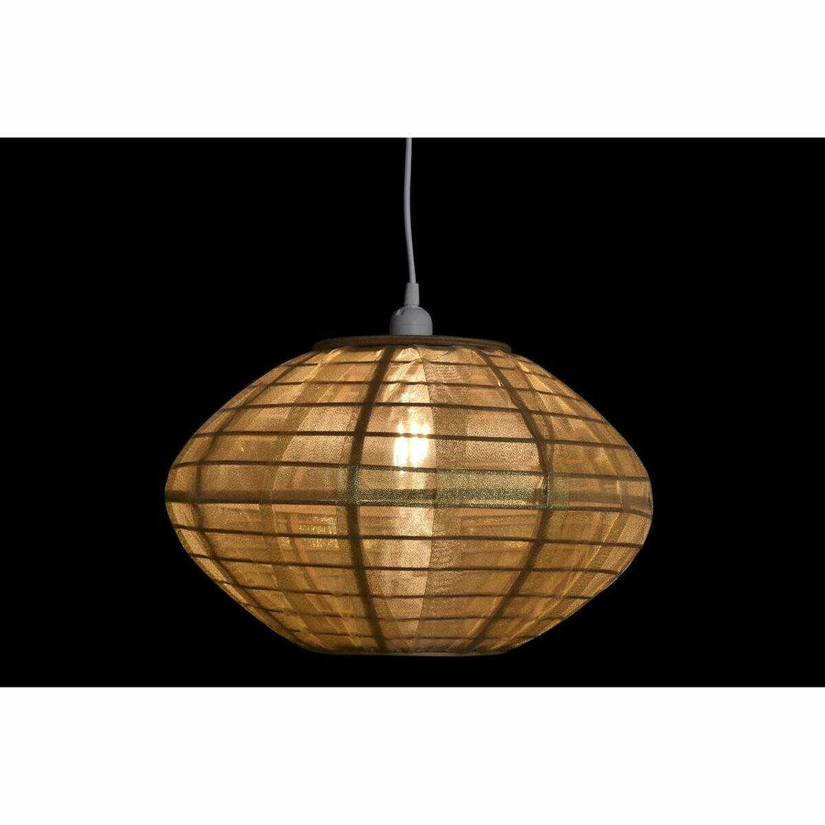 Suspension Bambou Ovale – Doré & Naturel