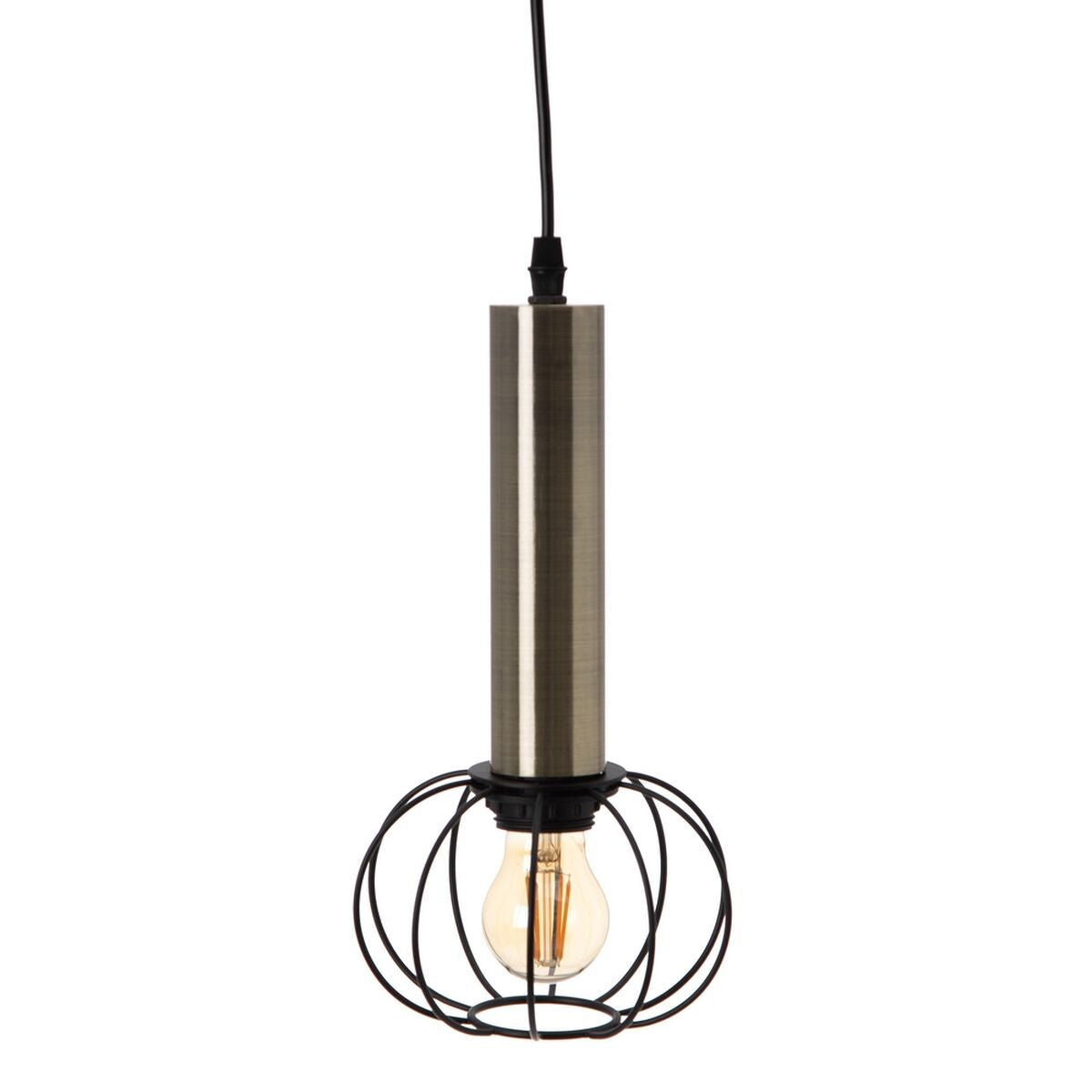 Suspension Cage Filaire Noir & Doré – Accent Design