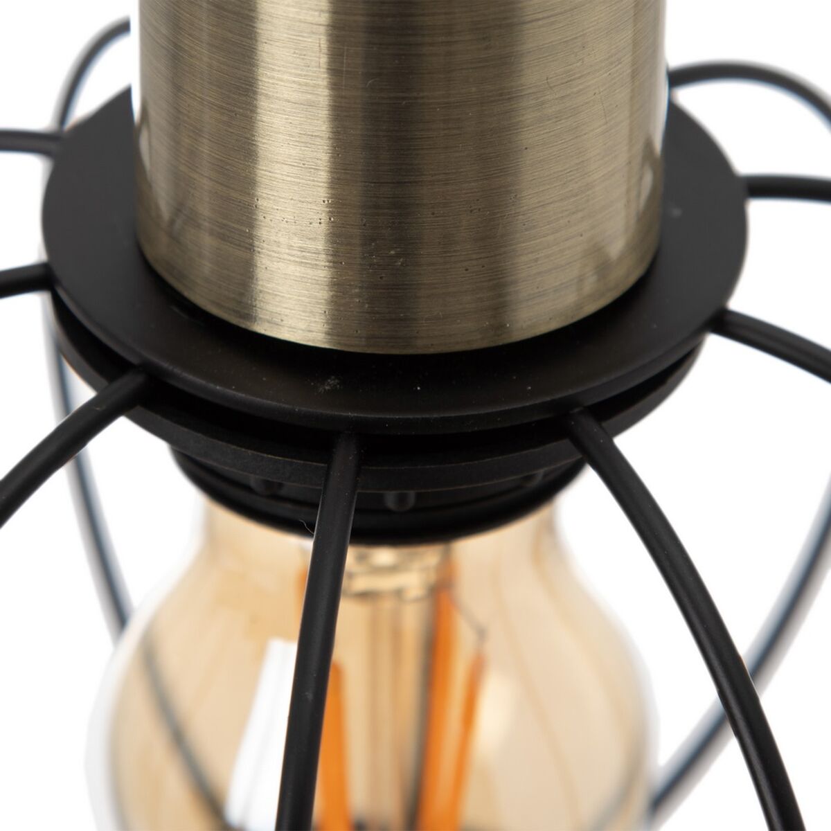 Suspension Cage Filaire Noir & Doré – Accent Design
