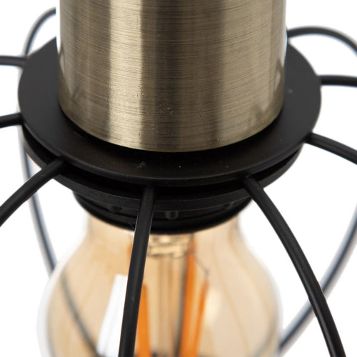 Suspension Cage Filaire Noir & Doré – Accent Design