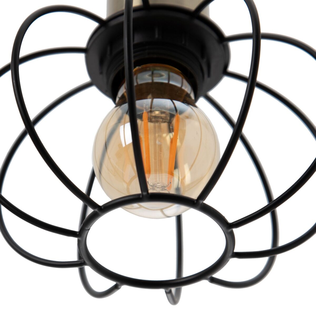 Suspension Cage Filaire Noir & Doré – Accent Design