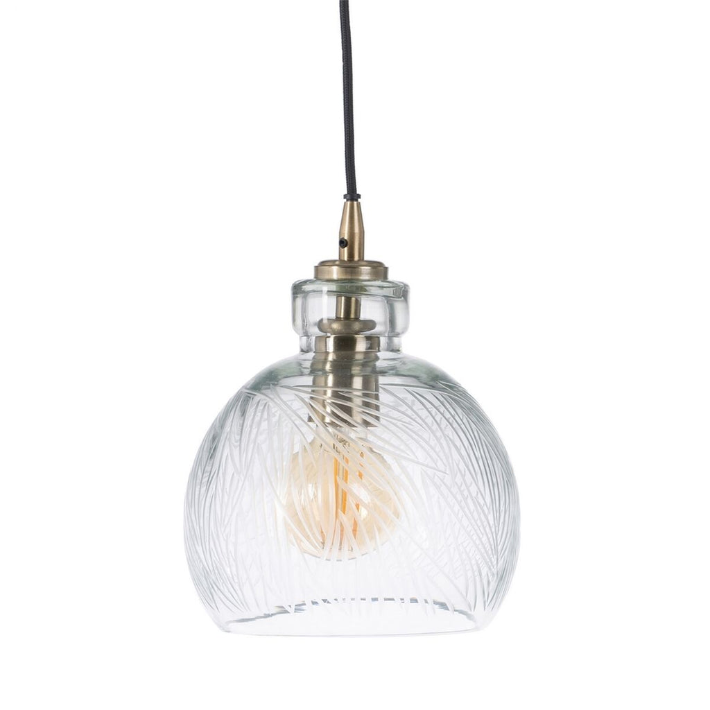 Suspension Verre Texturé – Design Scandinave Épuré
